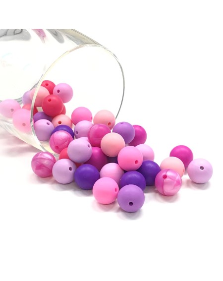 KIT SILICONE BEADS 100 PCS 15mm 2