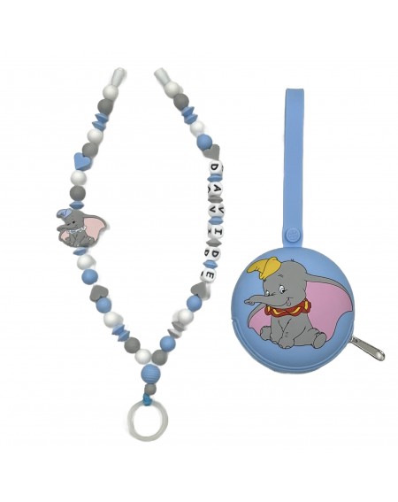 Babyjart Collana Portaciuccio con Nome, in silicone, gancio/adattatore ciuccio mam 2