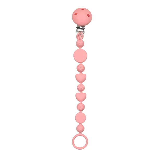 copy of Cadena de chupete BUBBLE ROSA PASTEL de silicona para chupete con nombre, gancho / adaptador para chupete MAM e CHICCO