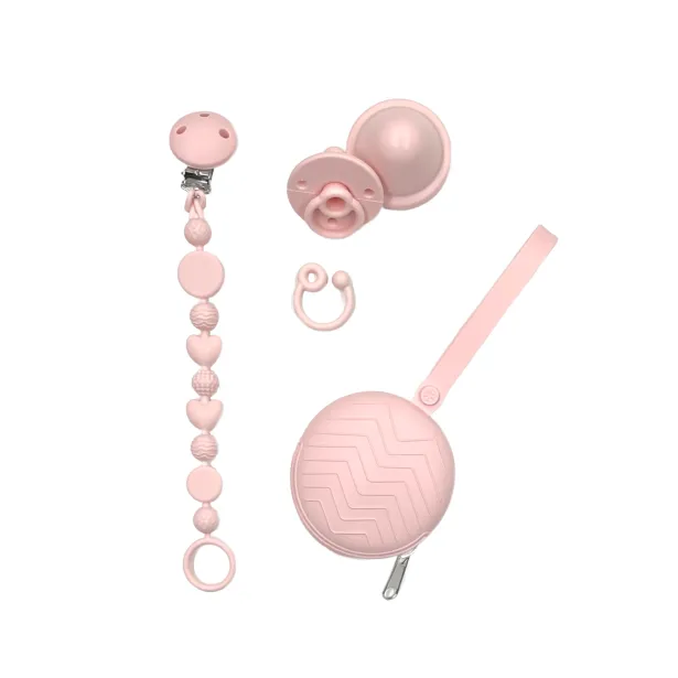 Cadena de chupete BUBBLE POLVOS DE TALCO de silicona para chupete con nombre, gancho / adaptador para chupete MAM e CHICCO