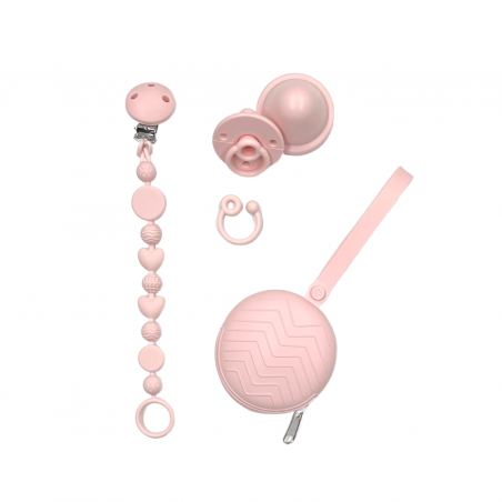 Cadena de chupete BUBBLE POLVOS DE TALCO de silicona para chupete con nombre, gancho / adaptador para chupete MAM e CHICCO