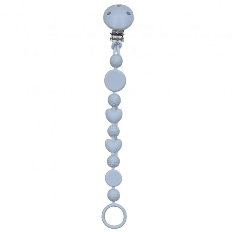 Pacifier chain in silicone BUBBLE ICE with name, hook / adapter pacifier MAM and CHICCO