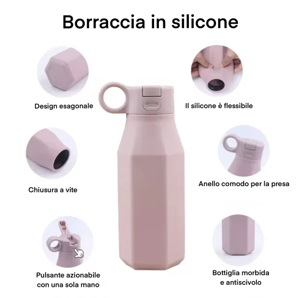 Bouteille d'eau en silicone