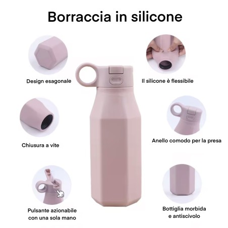 Bouteille d'eau en silicone
