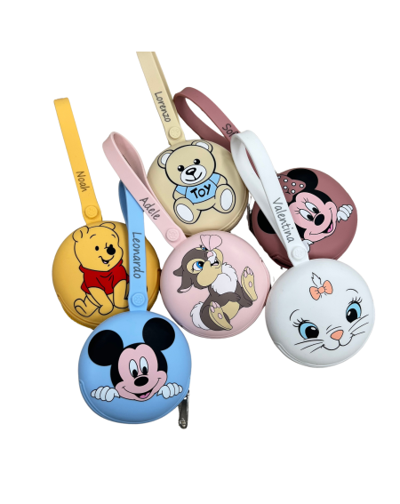 CUSTOMIZE Pacifier Chain Case Round with PRINT