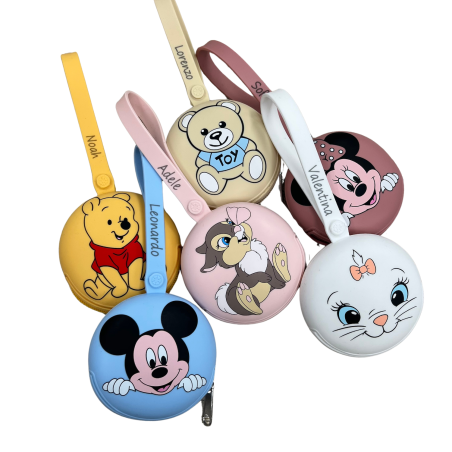 CUSTOMIZE Pacifier Chain Case Round with PRINT