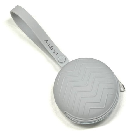 PERSONALIZE Estojo Para Corrente de Chupeta Redondo