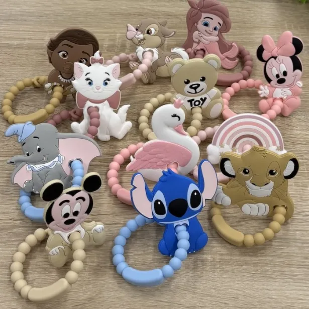 Anillo de dentición personalizado polvos de talco