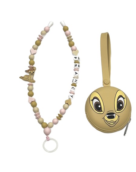 Babyjart Dummy Nicklace with name, in silicone, hook / adapter pacifier mam 2