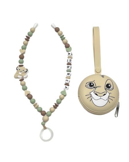 Babyjart Collana Portaciuccio con Nome, in silicone, gancio/adattatore ciuccio mam 2