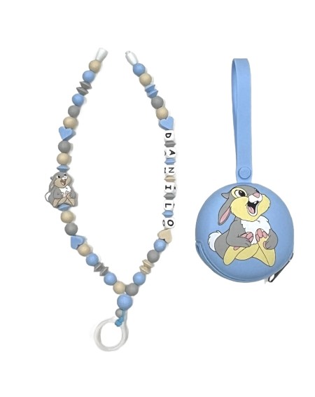 Babyjart Dummy Nicklace with name, in silicone, hook / adapter pacifier mam 2