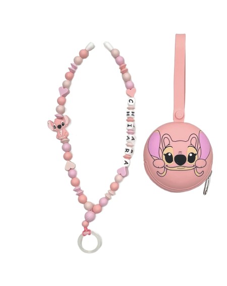 Babyjart Collana Portaciuccio con Nome, in silicone, gancio/adattatore ciuccio mam 2