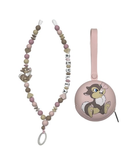 Babyjart Collana Portaciuccio con Nome, in silicone, gancio/adattatore ciuccio mam 2