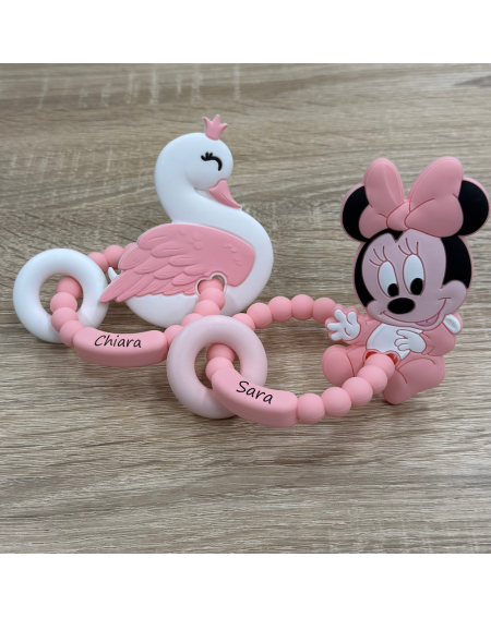 Teething Ring Customized Pastel Pink