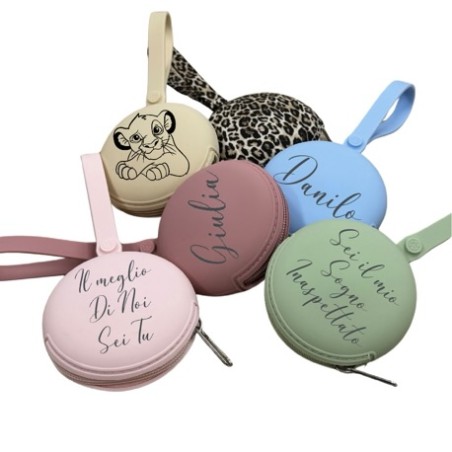 CUSTOMIZE Pacifier Chain Case Round SMOOTH with LASER PRINT