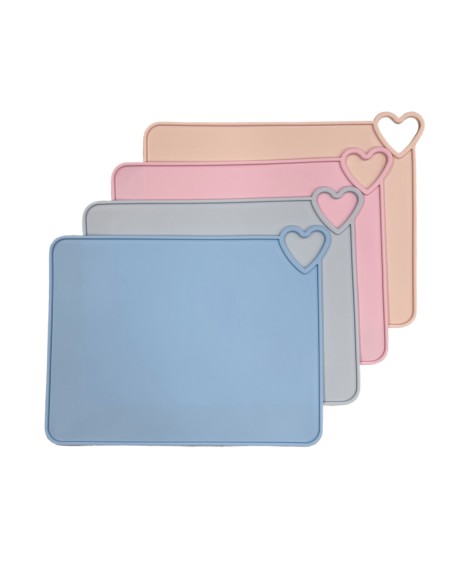 Placemat in silicone with Heart