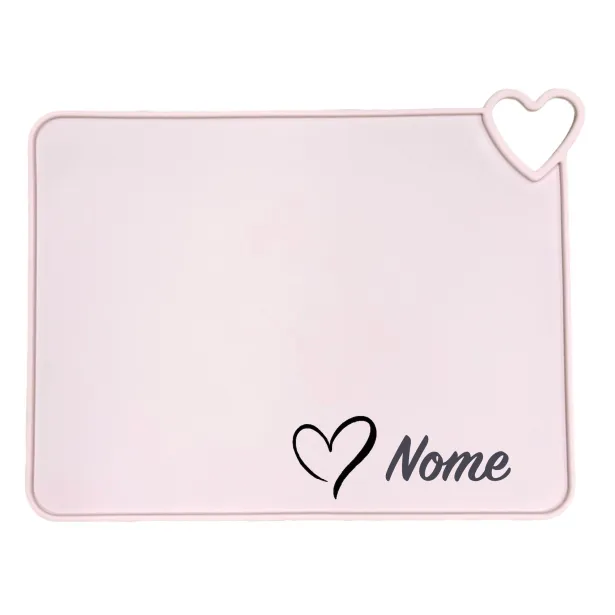 Jogo americano de silicone com Coração