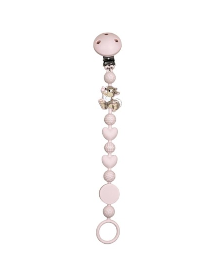 Silikonschnullerkette BUBBLE CHARM MISS TAMBURINA TALKUMPUDER mit Name
