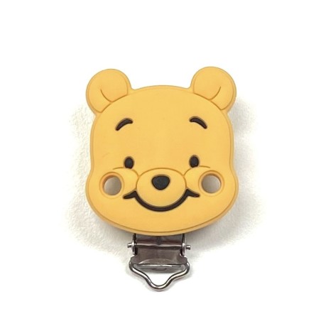 Pacifier chain in silicone BUBBLE CHARM WINNIE with name