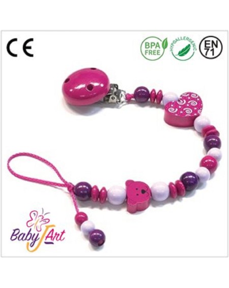 Babyjart wooden dummy chain, hook / adapter pacifier mam