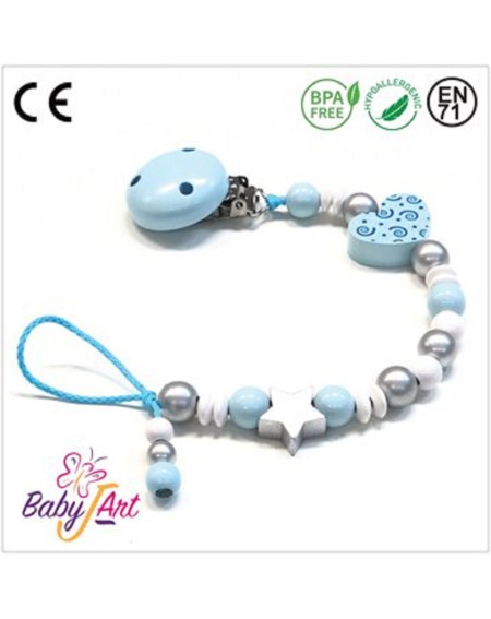 Babyjart wooden dummy chain, hook / adapter pacifier mam