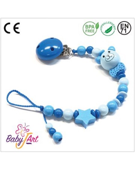 Babyjart wooden dummy chain, hook / adapter pacifier mam