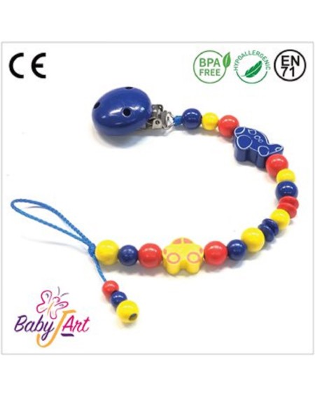 Babyjart wooden dummy chain, hook / adapter pacifier mam