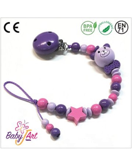 Babyjart wooden dummy chain, hook / adapter pacifier mam